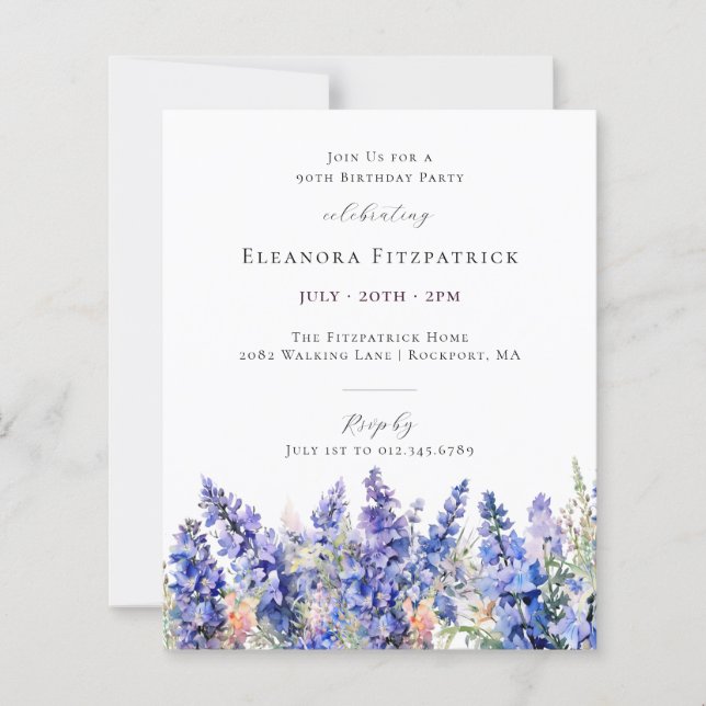 Papier BUDGET 90e anniversaire Juillet Mois de naissance  (Devant)