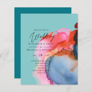 Papier BUDGET abstrait Rainbow Watercolor Mariage
