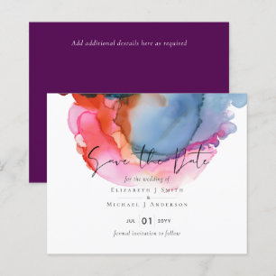Papier BUDGET abstrait Rainbow Watercolor Mariage