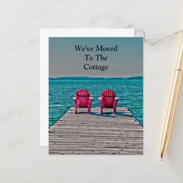 Papier Budget Adirondack Chaises De Plage Turquoise Dépla (Devant/Arrière en situation)