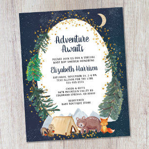 Papier Budget Adventure Attend l'Invitation Baby shower v