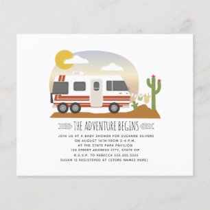 Papier Budget Adventure RV Desert Baby shower
