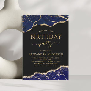Papier Budget Agir Marine Bleu Anniversaire Fête N'import