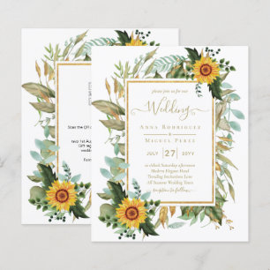 Papier BUDGET All-in-1 Rustique tournesols Mariage de ver