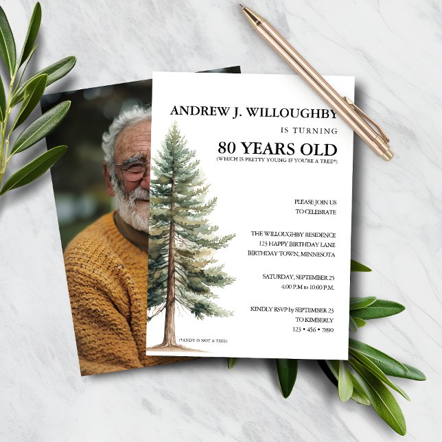 Papier Budget Amusant 80e Invitation anniversaire (Créateur téléchargé)