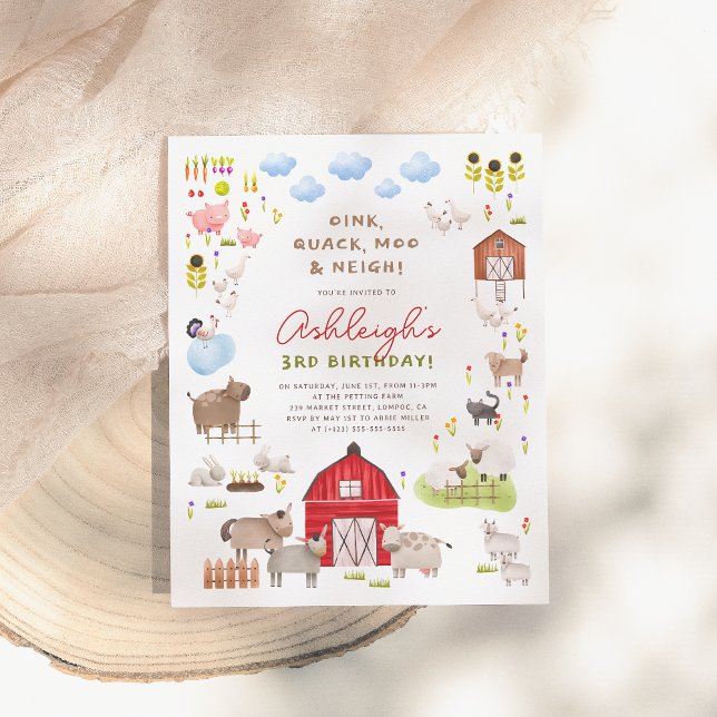 Papier Budget Animaux de ferme Barnyard fête d'anniversai (Créateur téléchargé)