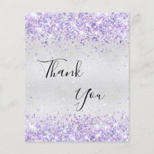 Papier BUDGET Anniversaire argent violet parties scintill