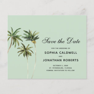 Papier Budget Aquarelle Palm Trees Simple Enregistrer la 