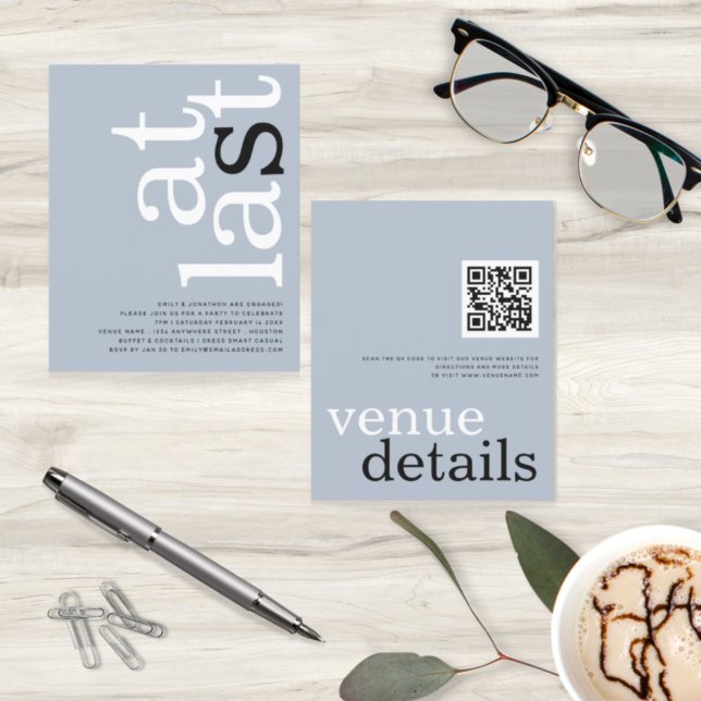 Papier BUDGET Au Code QR Dernier Dusty Fiançailles de tex (Créateur téléchargé)