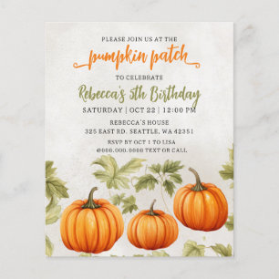 Papier Budget Automne Burnt Orange Citrouille Patch Anniv