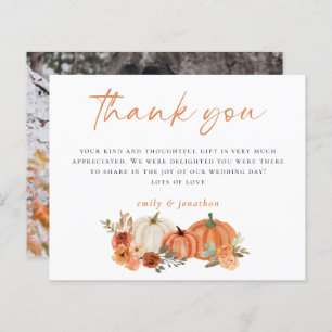 Papier Budget Automne Citrouille Photo Mariage Merci
