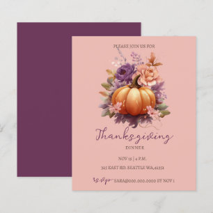 Papier Budget Automne Floral Citrouilles Thanksgiving Inv