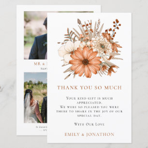 Papier BUDGET Automne Florals Mariage 3 Photo Citation Me