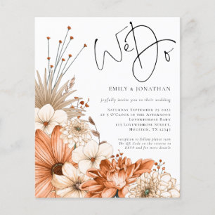 Papier Budget Automne Florals Script Nous faisons Mariage