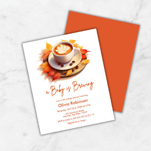 Papier Budget Automne Un bébé brasse Baby shower Invitati