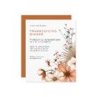 Budget Autumn Foliage Thanksgiving Dîner Invitatio
