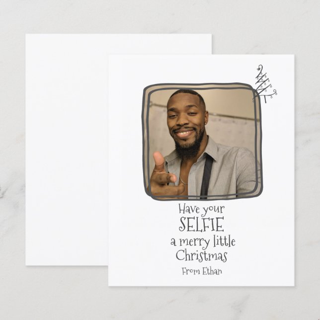 Papier BUDGET Avoir Votre Selfie Un Joyeux Petit Noël (Devant / Derrière)