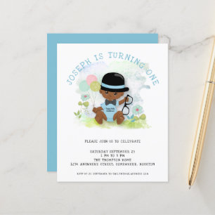Papier Budget Baby Boy Invitation de fête d'anniversaire