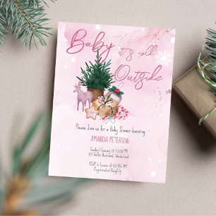 Papier Budget Baby C'est froid dehors baby shower invitat