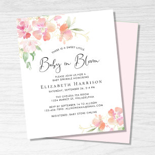 Papier Budget Baby in Floral Sprinkle Invitation