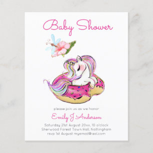 Papier BUDGET Baby shower Cute Unicorn Filles de beigne r