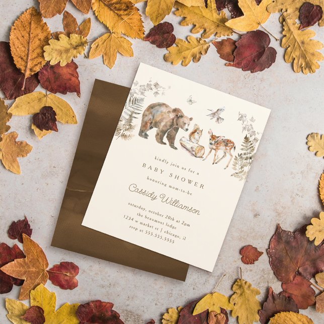 Papier Budget Baby shower des animaux forestiers (Créateur téléchargé)