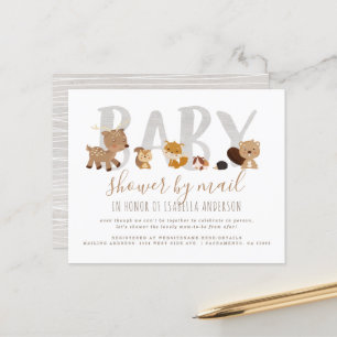 Papier Budget Baby shower Neutre Des Animaux Des Bois Par