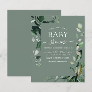 Papier Budget Baby shower Sage Green Botanique