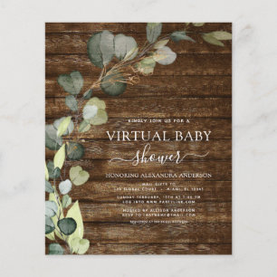 Papier Budget Baby shower virtuel verdure Eucalyptus