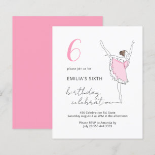 Papier Budget Ballerina Plutôt Rose N'Importe Quel Annive