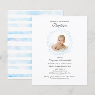 Papier Budget Baptême Baby Photo Invitation