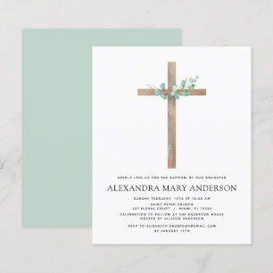 Papier Budget Baptême Vert Sage Eucalyptus
