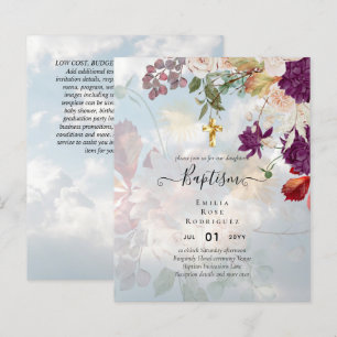 Papier BUDGET BAPTISME Automne Automne Chute Floral Chris