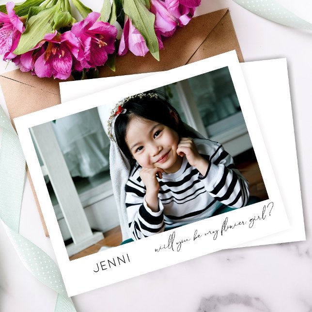Papier Budget Be My Flower Girl Photo Proposition Script (Créateur téléchargé)