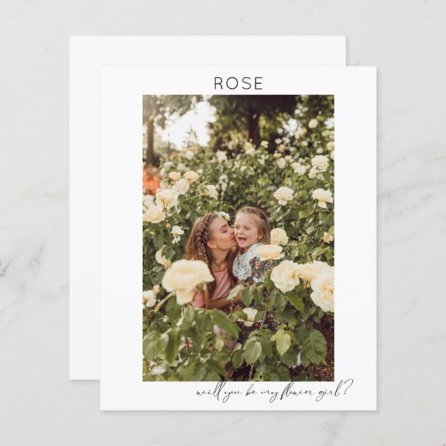 Papier Budget Be My Matron of Honor Photo Proposition Scr (Devant / Derrière)