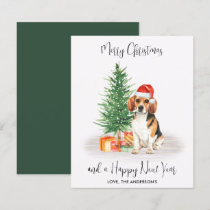 Papier Budget Beagle Chien Santa Festif Joyeux Noël
