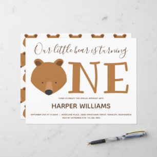 Papier Budget Bear One Baby 1er anniversaire