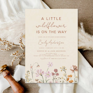 Papier Budget Beige Un Peu Baby shower Fleur sauvage