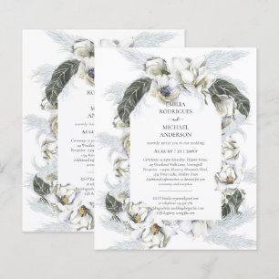 Papier BUDGET BILINGUE À double face Mariage blanc floral