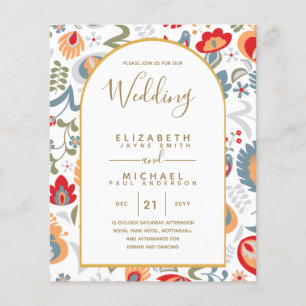 Papier BUDGET Bilingue Espagnol Anglais Boda Mariage