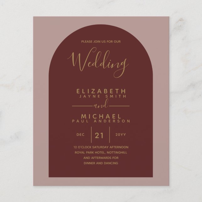 Papier BUDGET Bilingue Espagnol Boda Anglais Mariage (Devant)