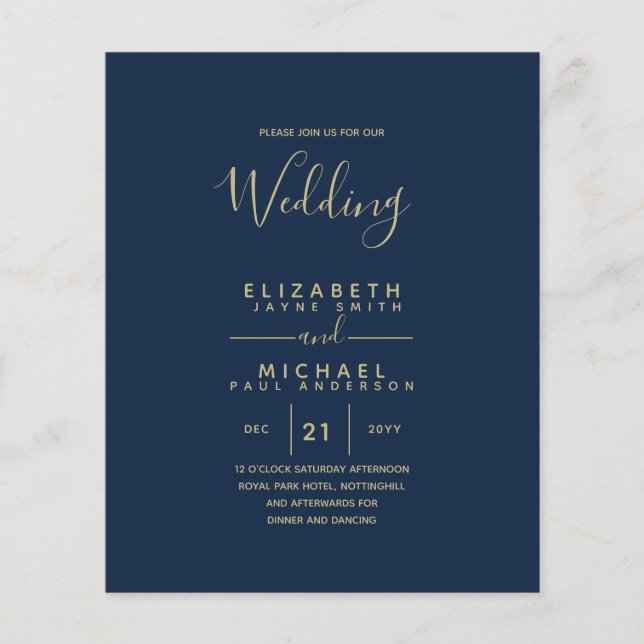 Papier Budget Bilingue Espagnol BODA Anglais Mariage (Devant)
