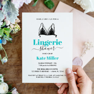 Papier BUDGET Black Aqua Ooh La La Lingerie Mariage SHOWE
