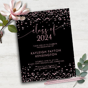 Papier BUDGET Black Blush rose Parties scintillant Parti