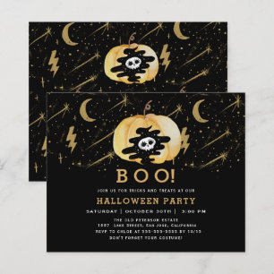 Papier Budget Black Fun Halloween Citrouilles étoiles