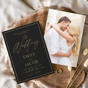 Papier Budget Black Gold Mariage photo moderne