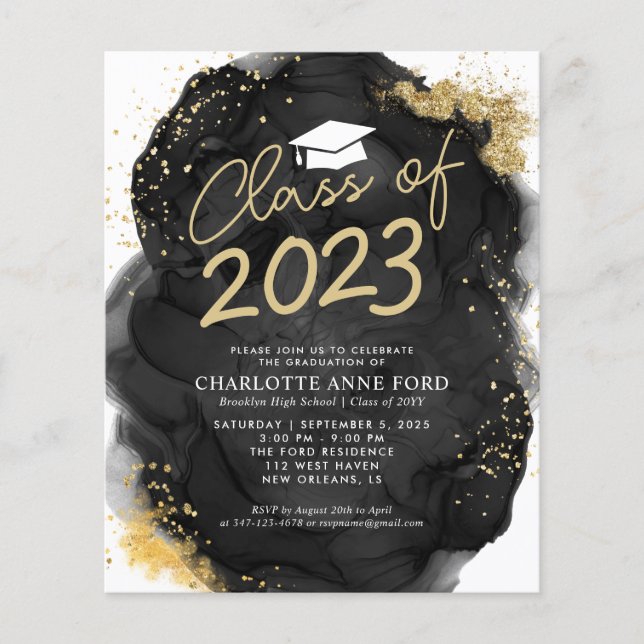 Papier Budget Black Gold Parties scintillant Alcool Enk G (Devant)