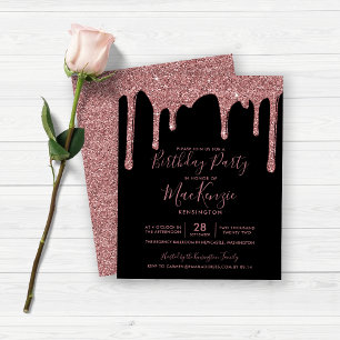 Papier BUDGET Black Rose Gold Parties scintillant Drithda