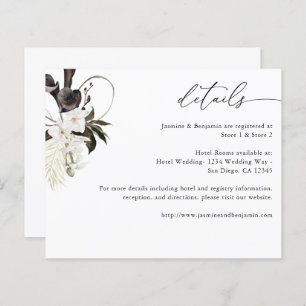 Papier Budget Black & White Floral Beach Détails