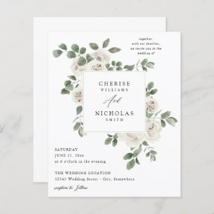 Papier Budget blanc doux Floral & Mariage Eucalyptus